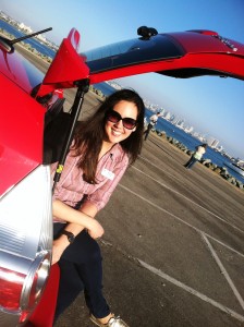 I snapped this pic of Jessica in 2012 at the Prius C drive in San Diego.